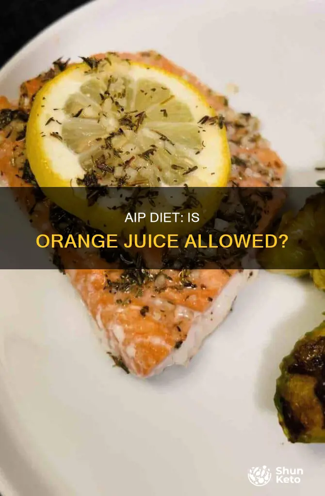 is orange juice allowed on aip diet