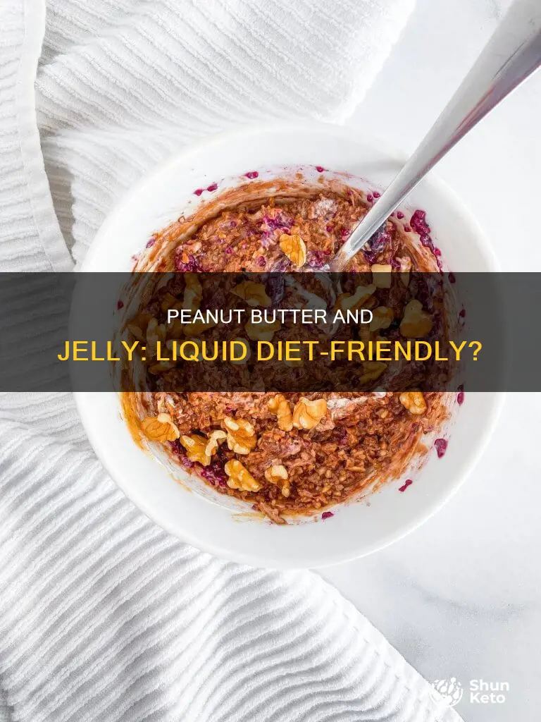 is peanut butter and jelly on a full liquid diet