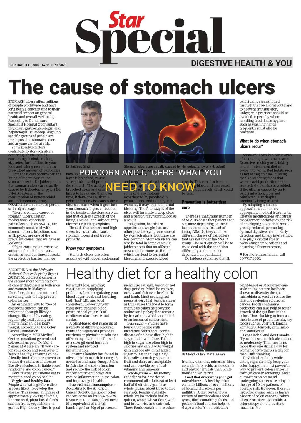 is popcorn ok on an ulcer diet