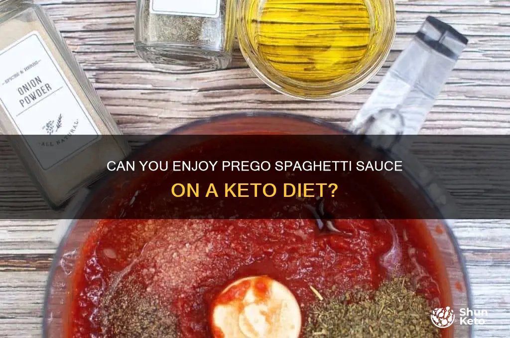 is prego spagetti sauce allowed on keto diet