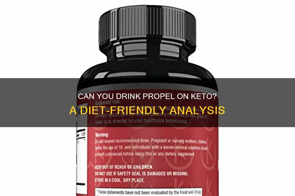 is propel allowed on keto diet