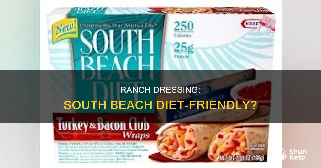 is ranch dressing allowed on south beach diet