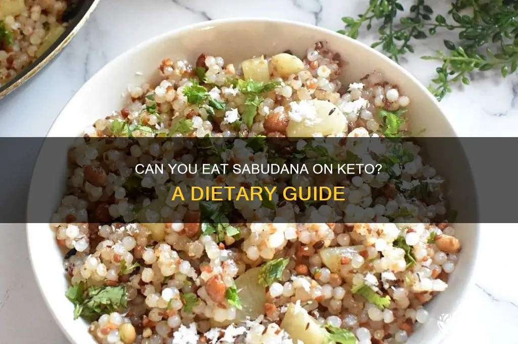 is sabudana allowed in keto diet