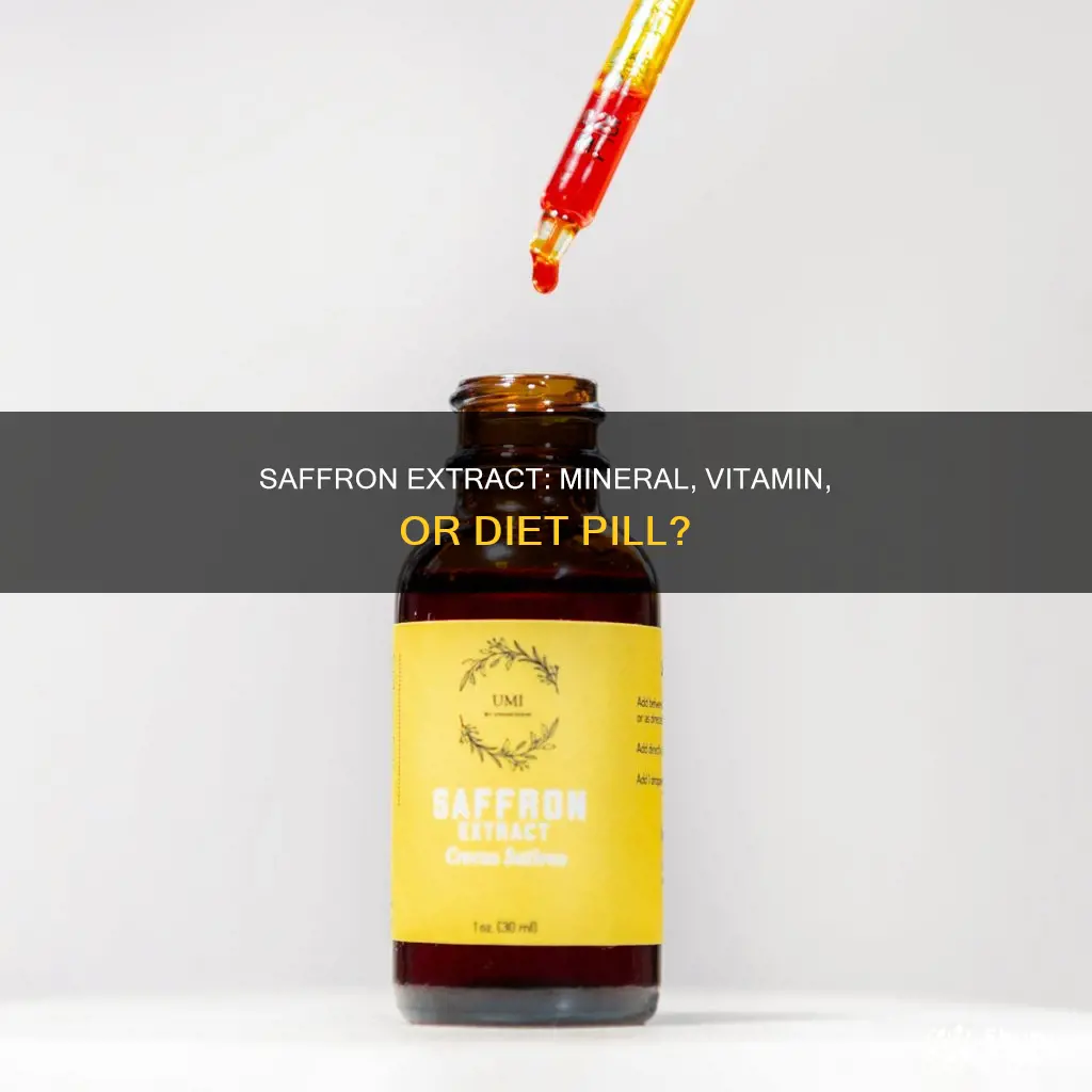 is saffron extract a diet pill mineral or a vitamin