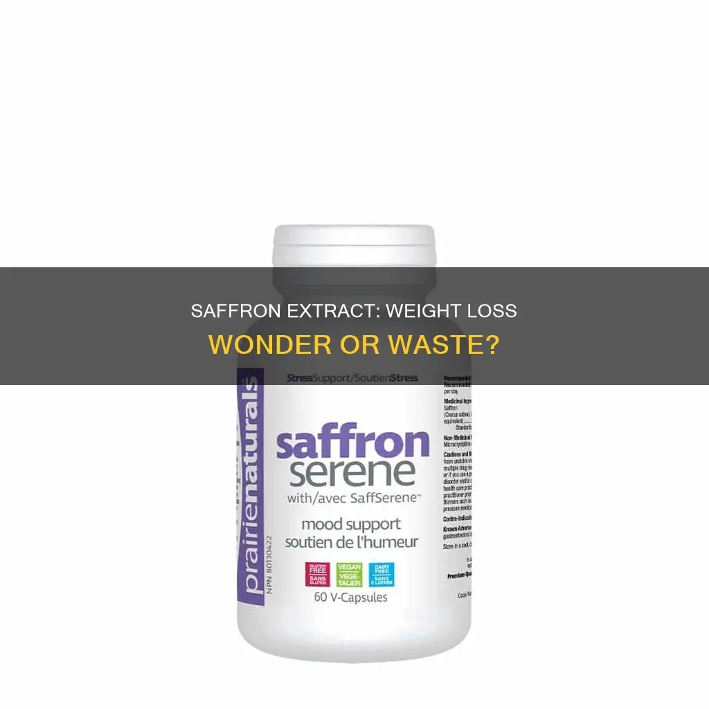 is saffron extract a diet pill