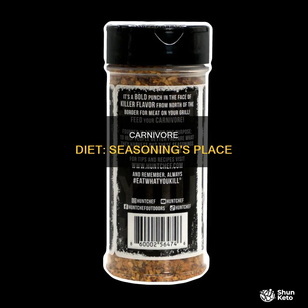 is seasoning allowed in carnivore diet