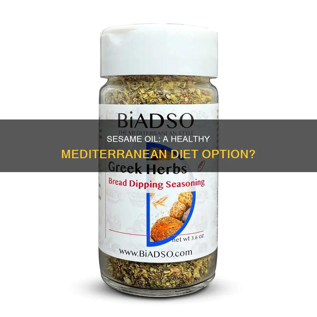 is sesame oil ok on mediterranean diet