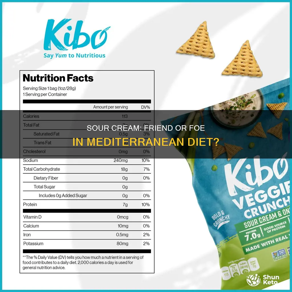 is sour cream ok on mediterranean diet