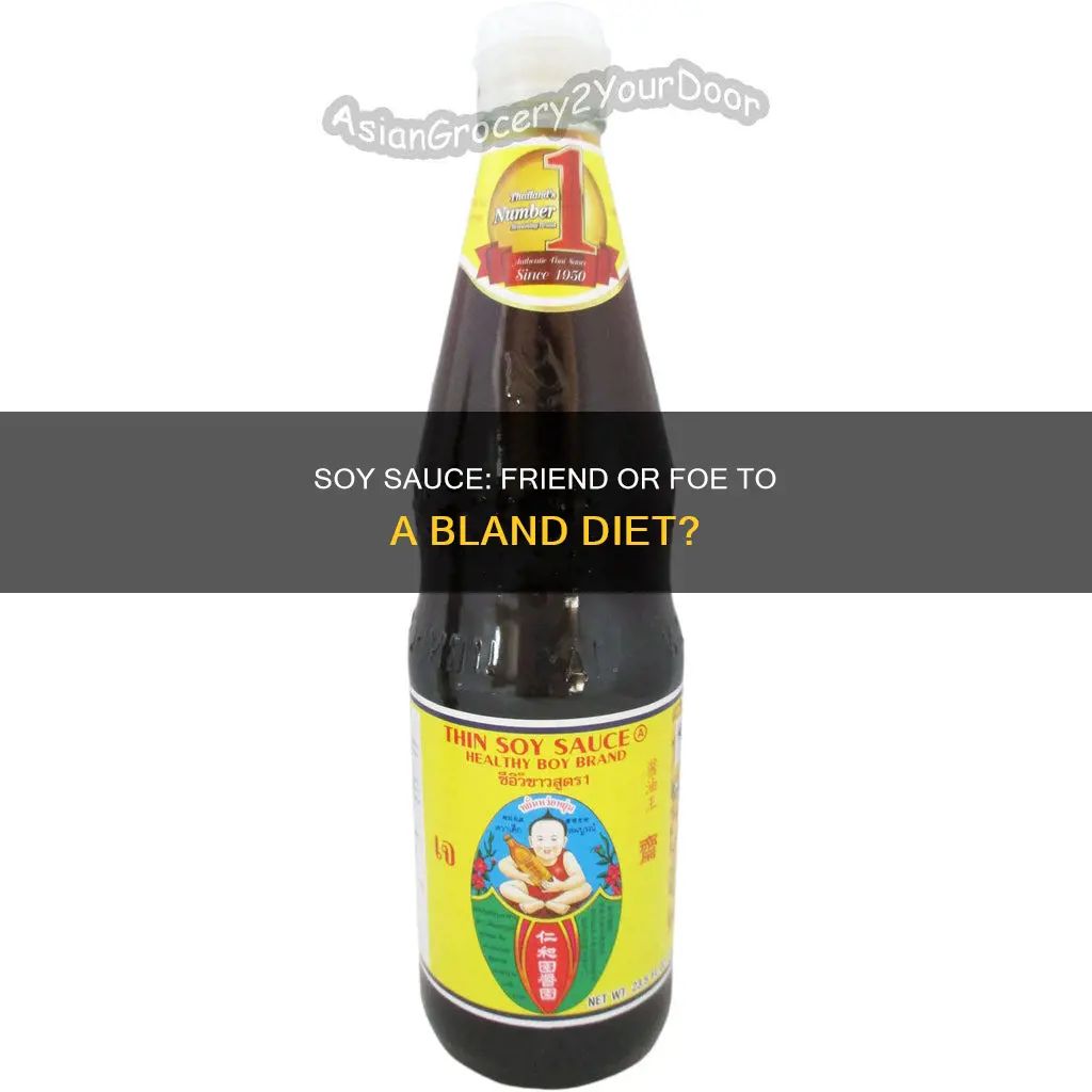 is soy sauce ok for bland diet