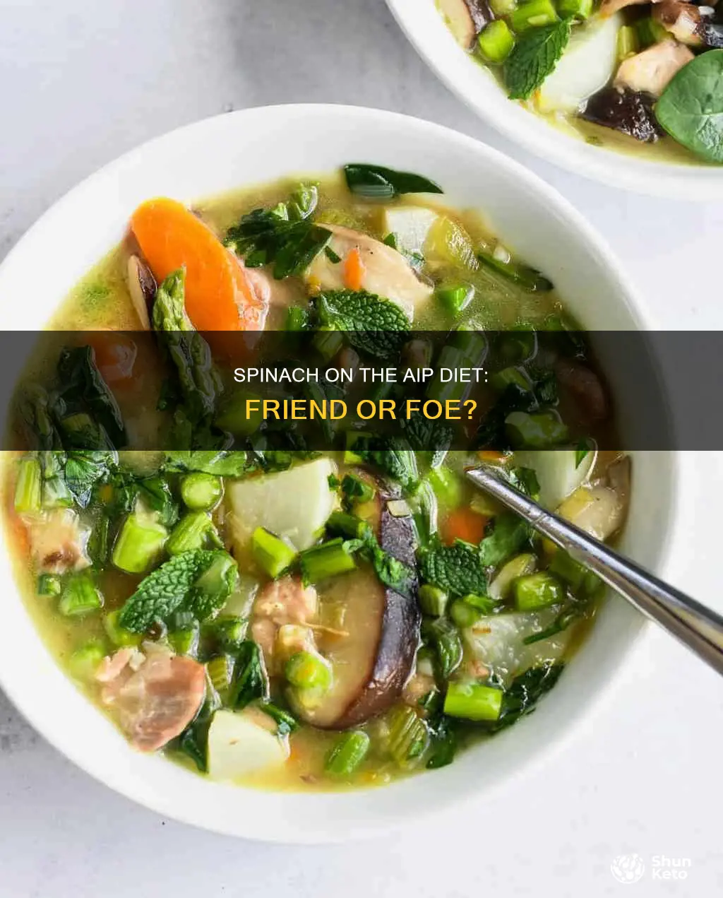 is spinach allowed on aip diet