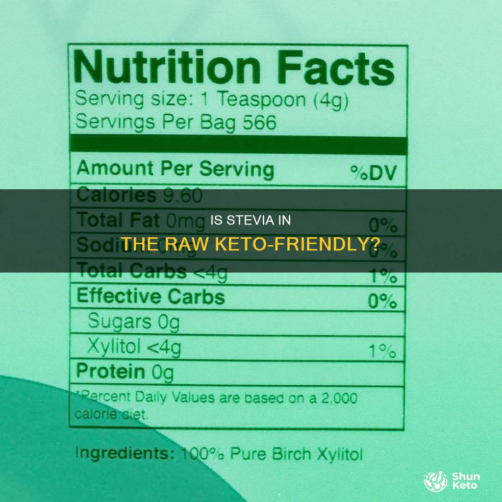 is stevia in the raw ok for ketogenic diet