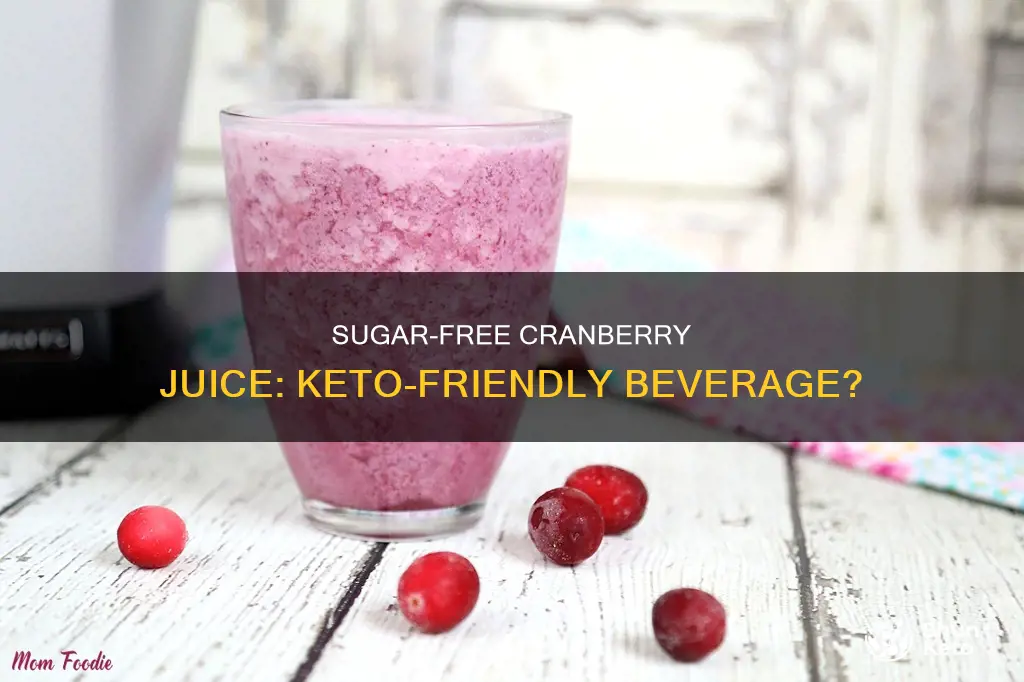 is sugar free cranberry juice keto