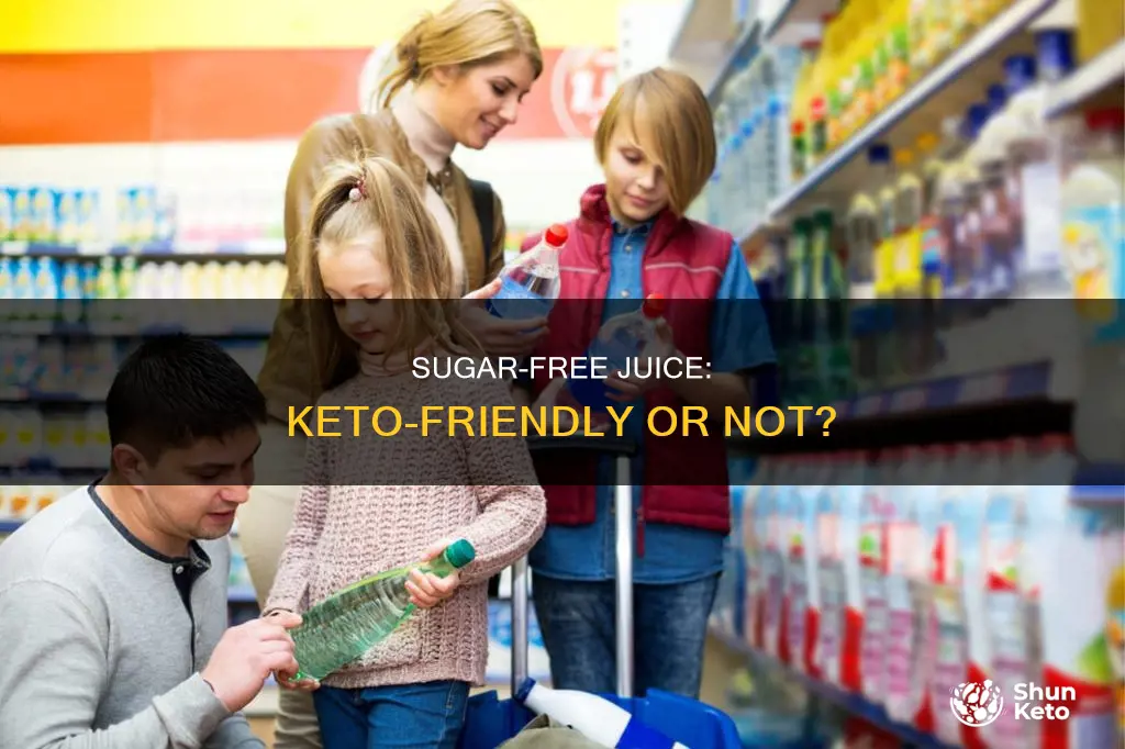 is sugar free juice keto