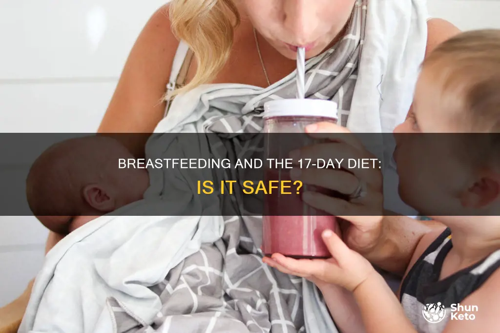 is the 17 day diet safe while breastfeeding