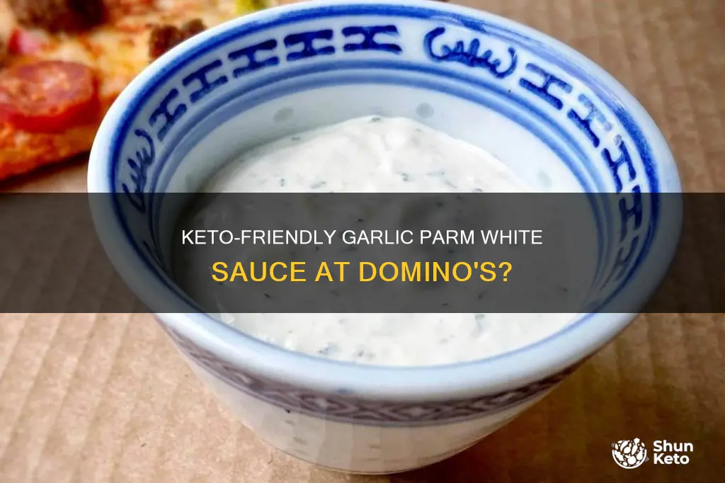 is the garlic parm white sauce at dominos keto