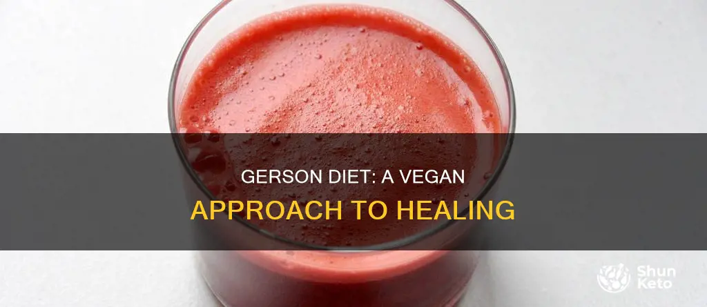 is the gerson diet vegan