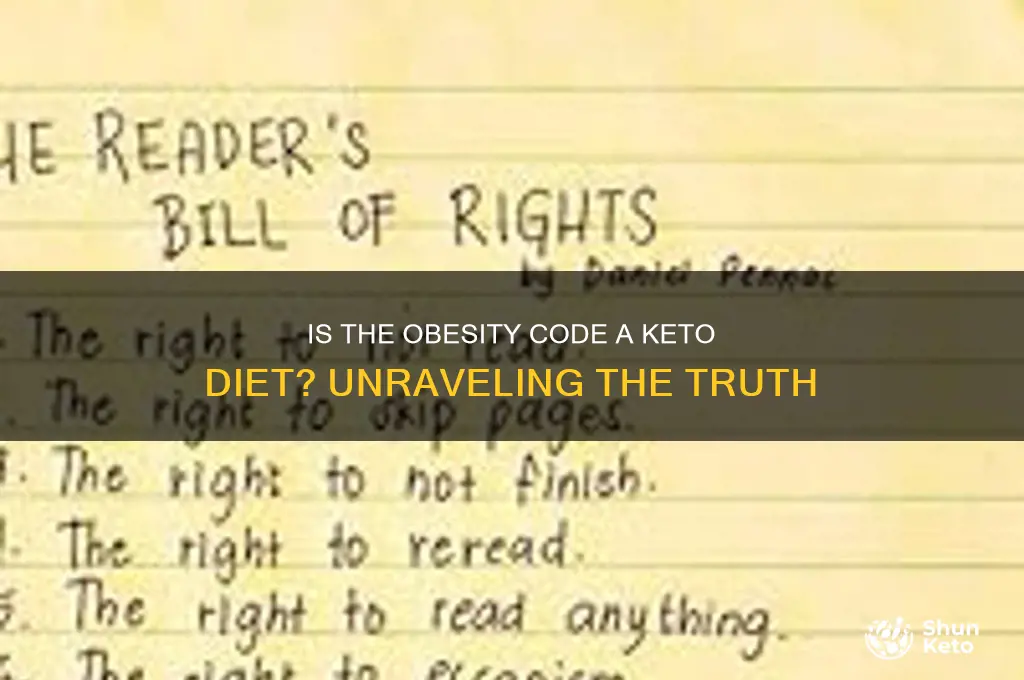 is the obesity code a keto diet