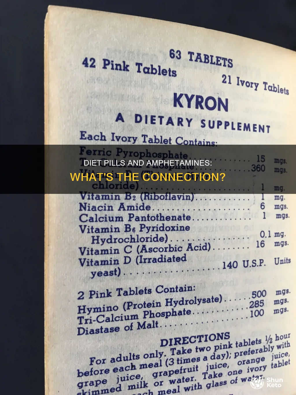 is there amphetimines in diet pills