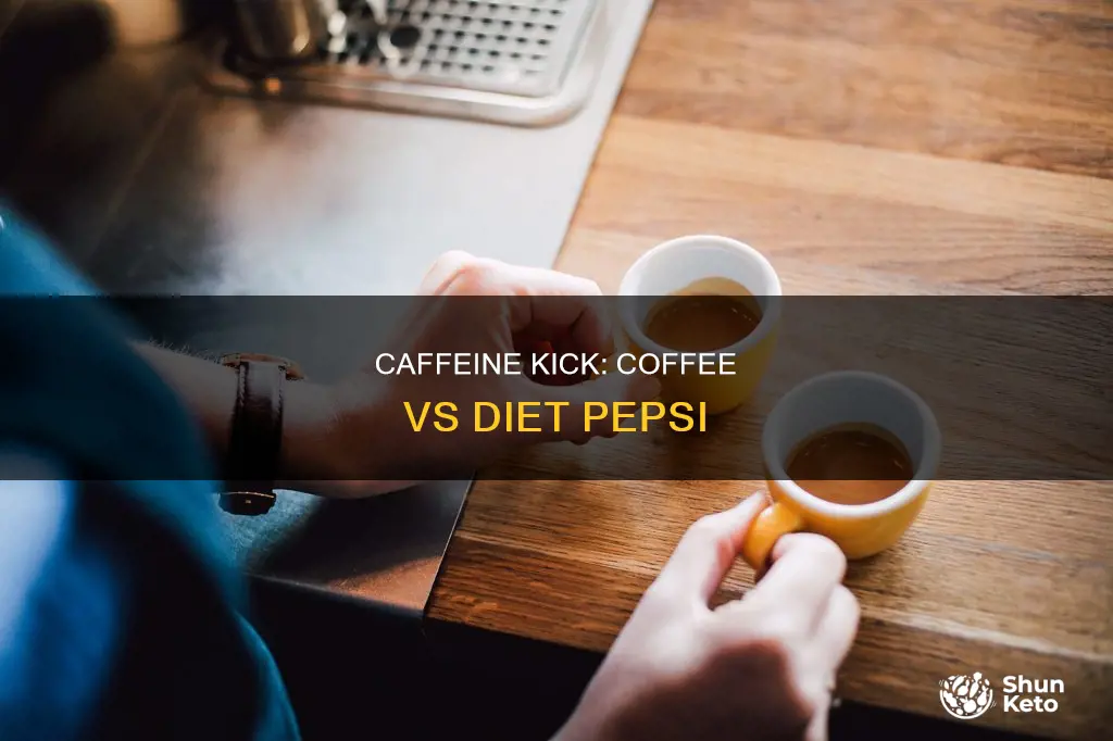 is there more caffeine in coffee or diet pepsi