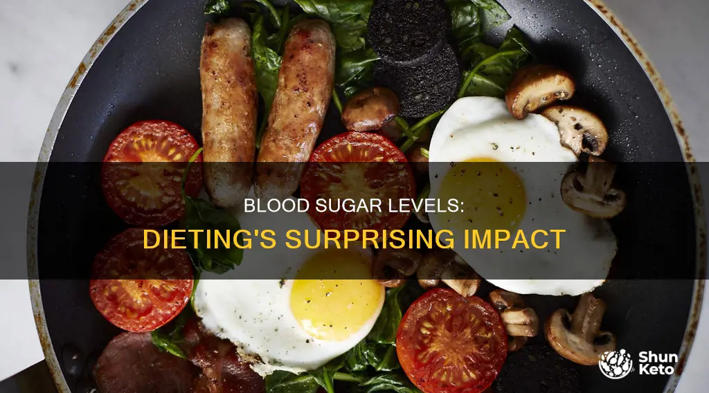is there more sugar in blood while dieting