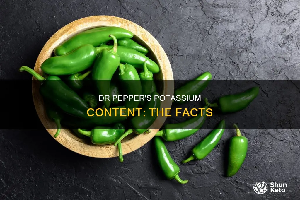 is there potassium in diet dr pepper