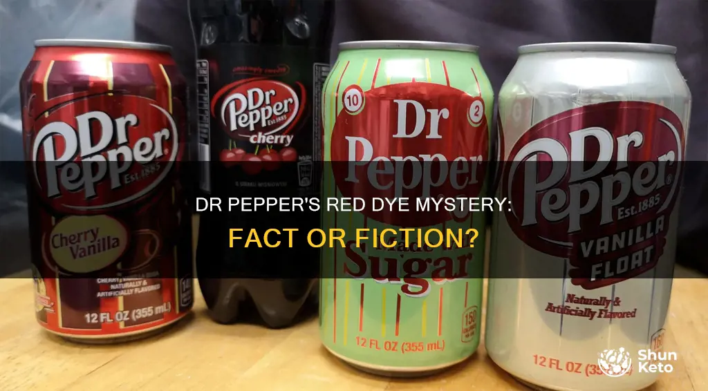 is there red dye in diet dr pepper