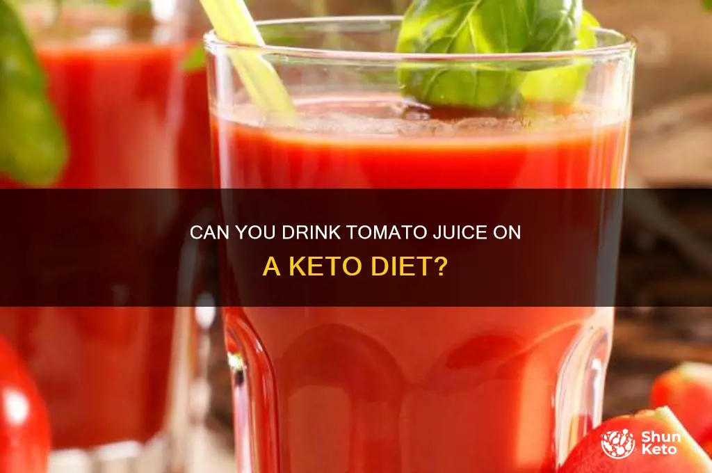 is tomato juice allowed on keto diet