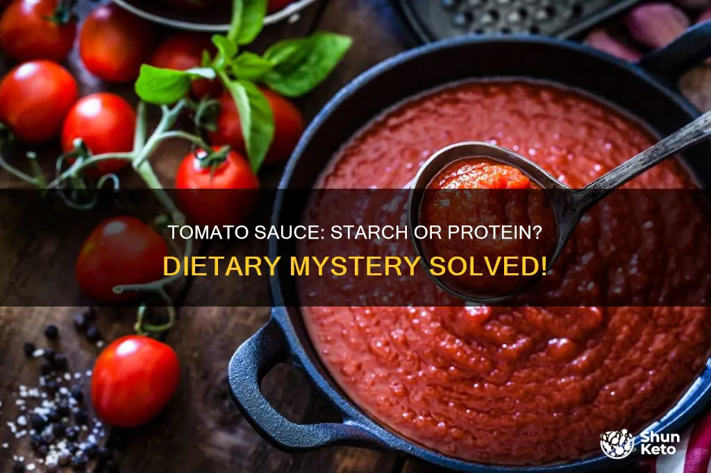 is tomato sauce a starch or protein hat diet