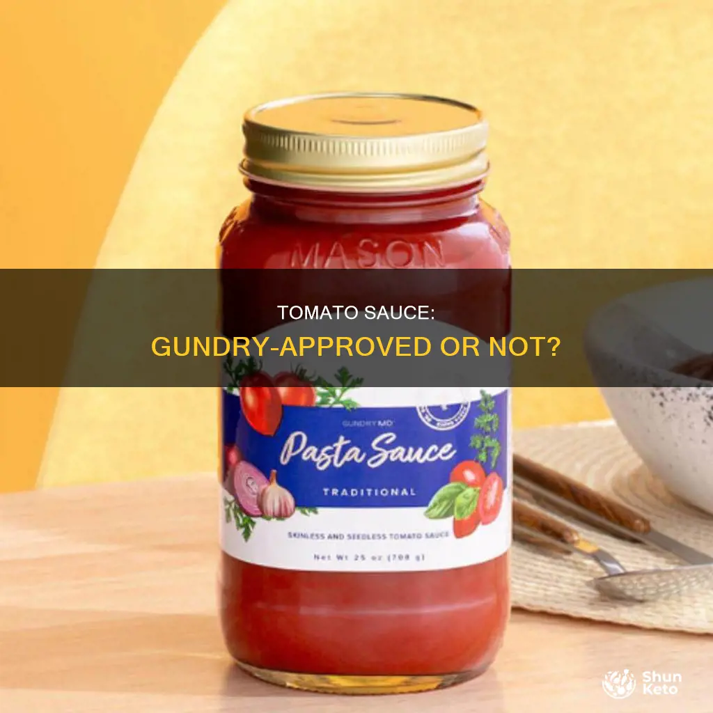 is tomato sauce allowed on gundry diet