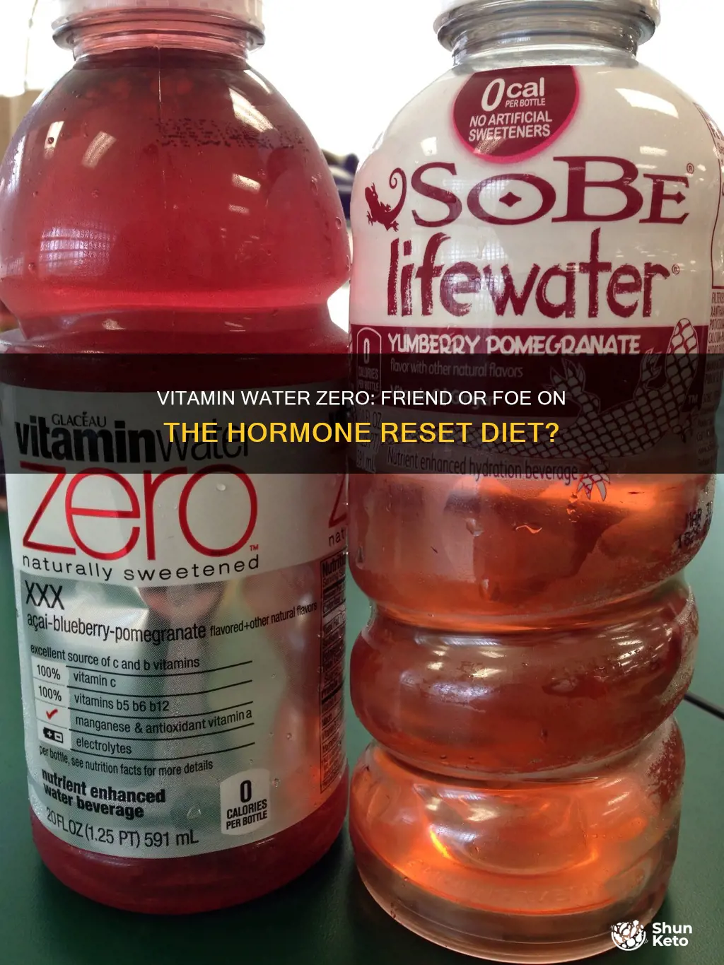 is vitamin water zero ok on the hormone reset diet