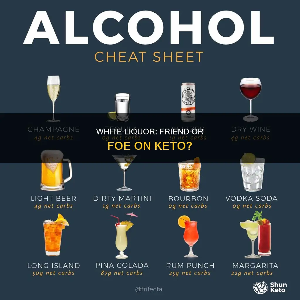 is white liquor okay on keto