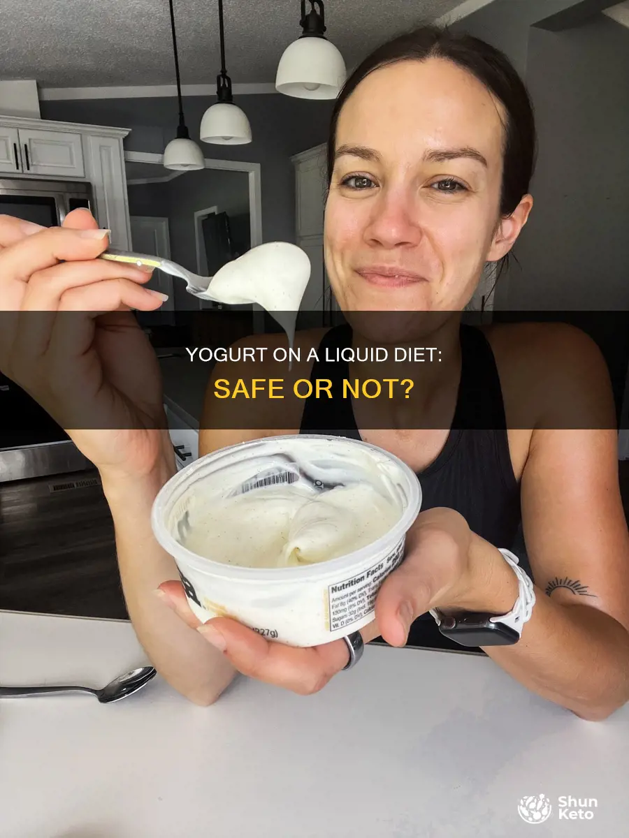 is yogurt ok for liquid diet