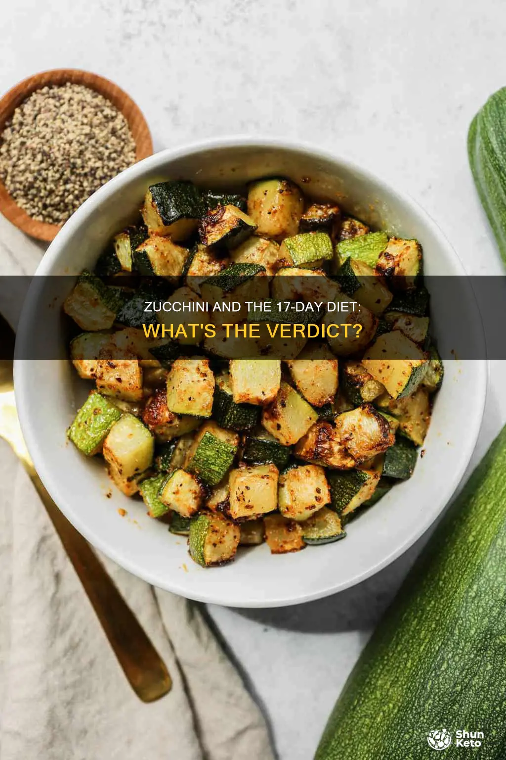 is zucchini allowed on 17 day diet