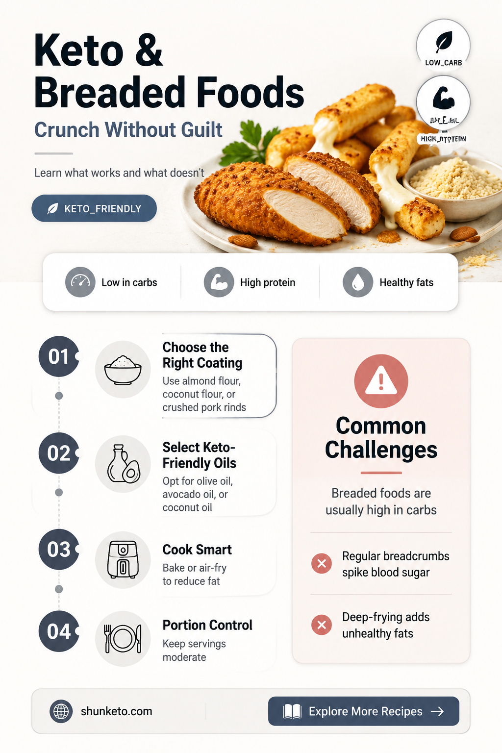 are breaded foods keto