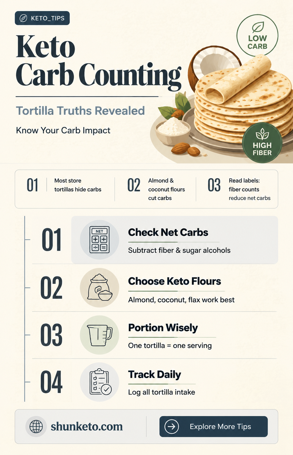 are carb counter tortillas keto