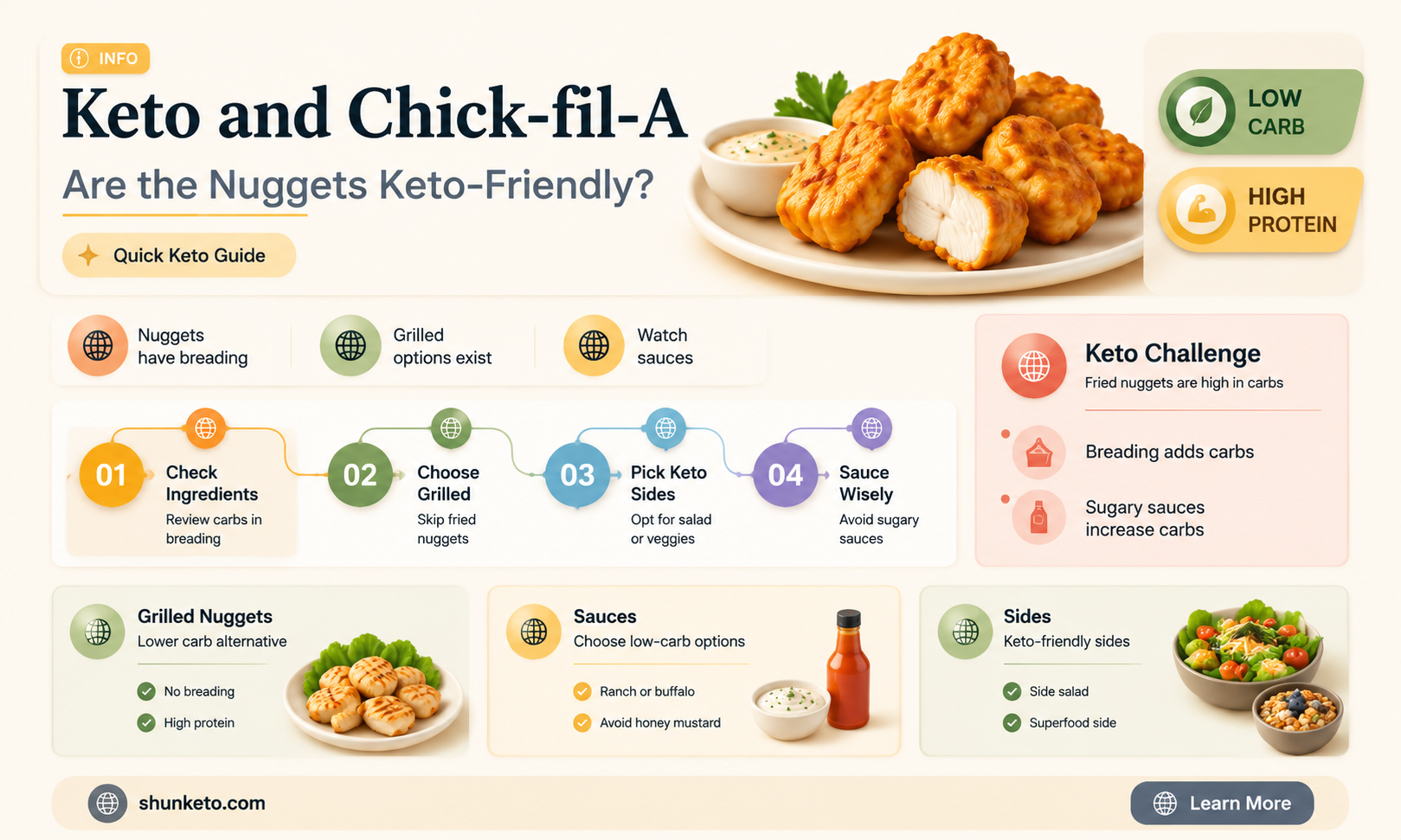 are chick fil a nuggets keto