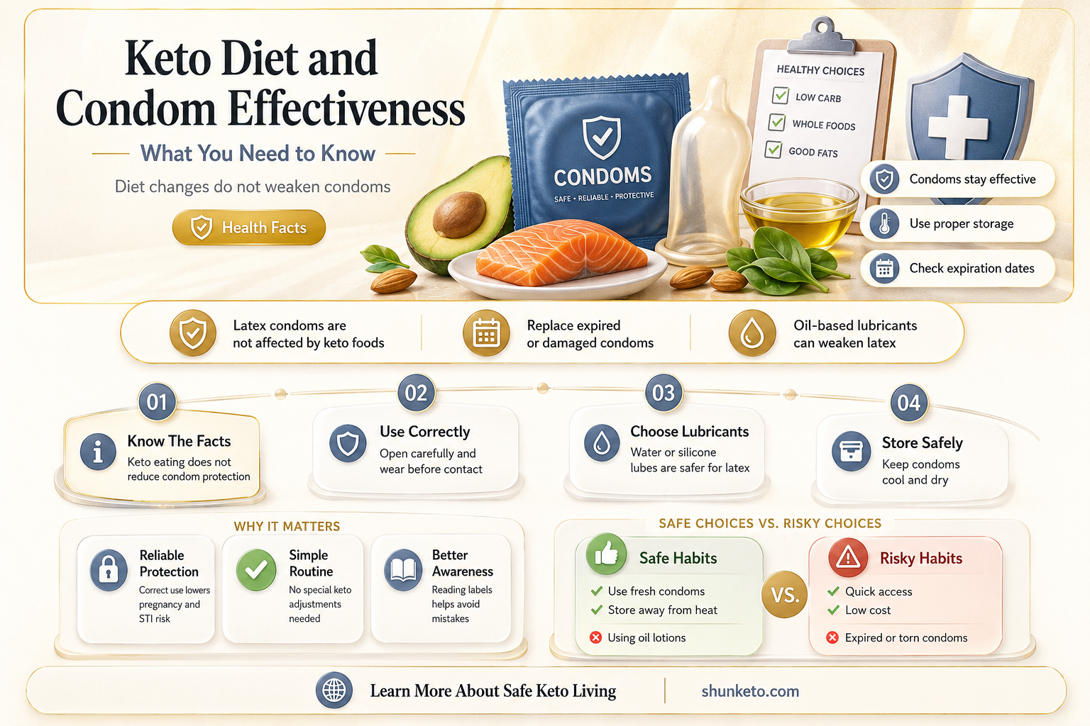 are condoms less effective on keto diet