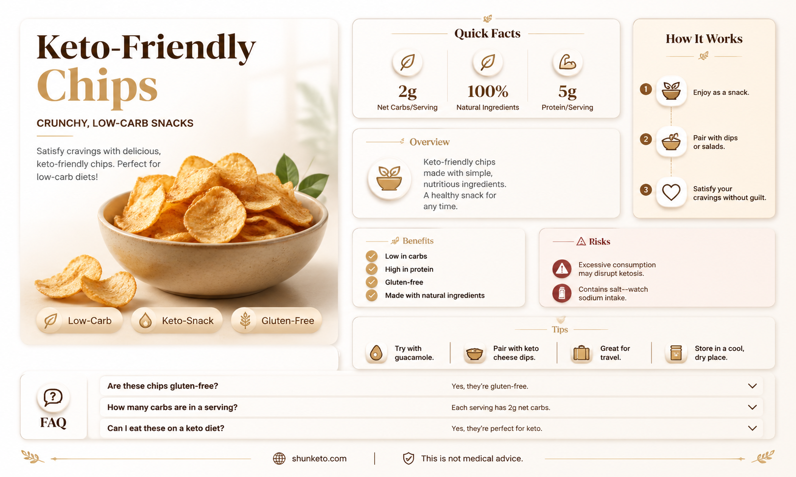 are any chips suitable for keto snacks