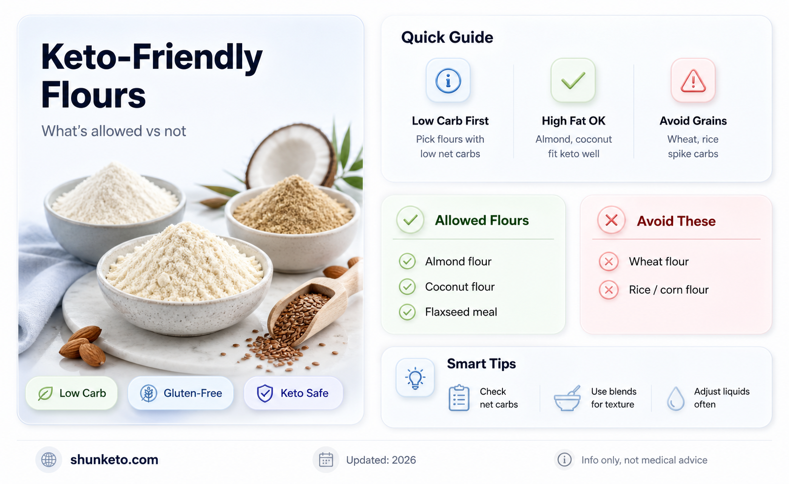 are any flours allowed on keto