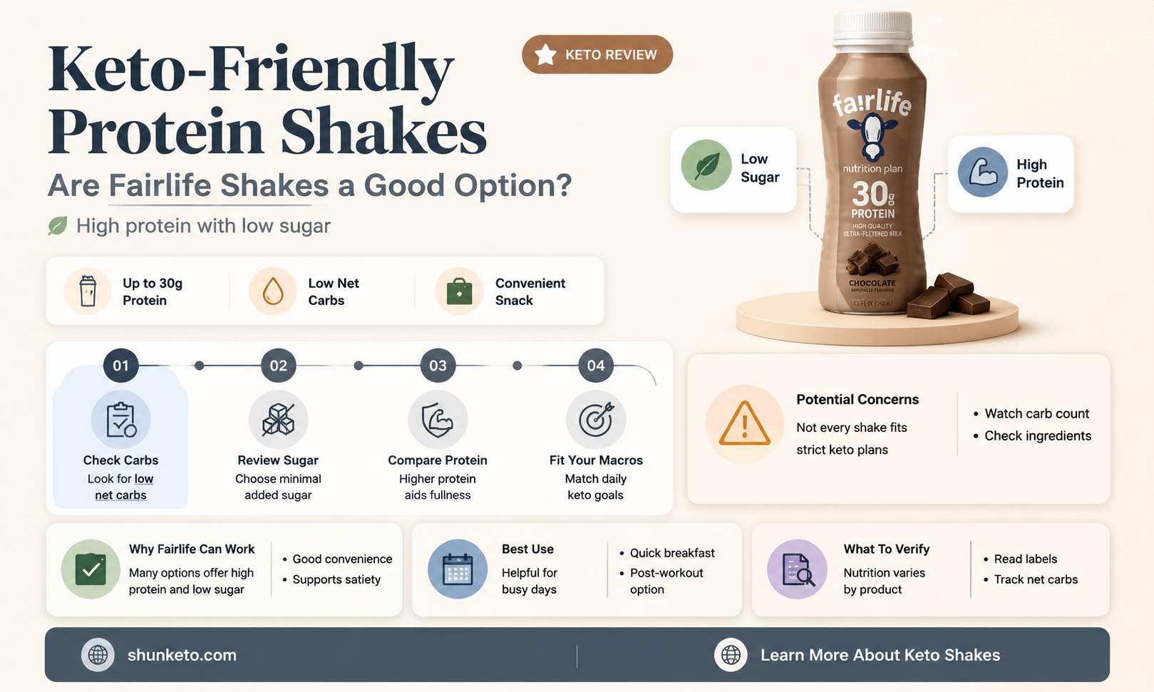 are fairlife protein shakes keto