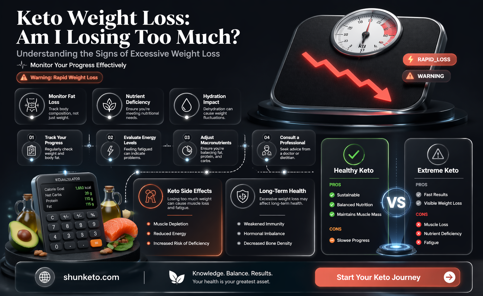 am i losing too much weight on keto