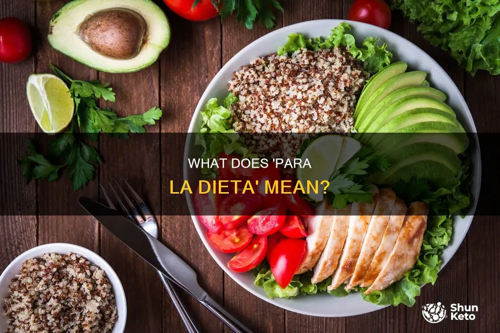 para la dieta meaning