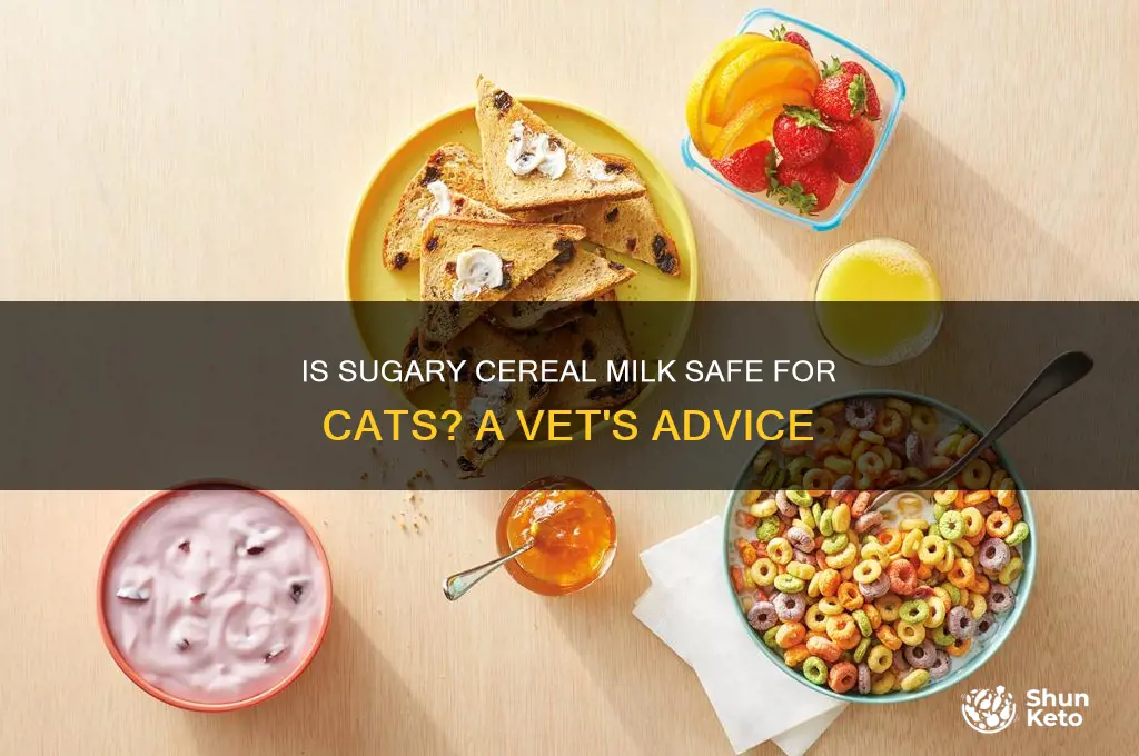 should i ket my cat eat sugary cereal milk