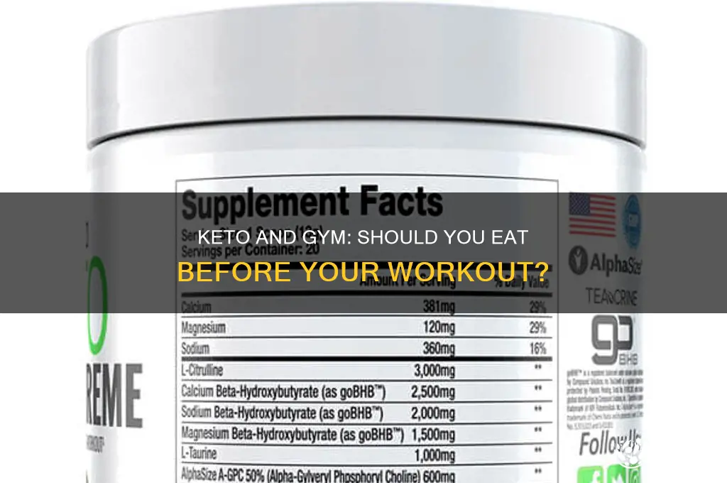 should you eat before going to the gym keto