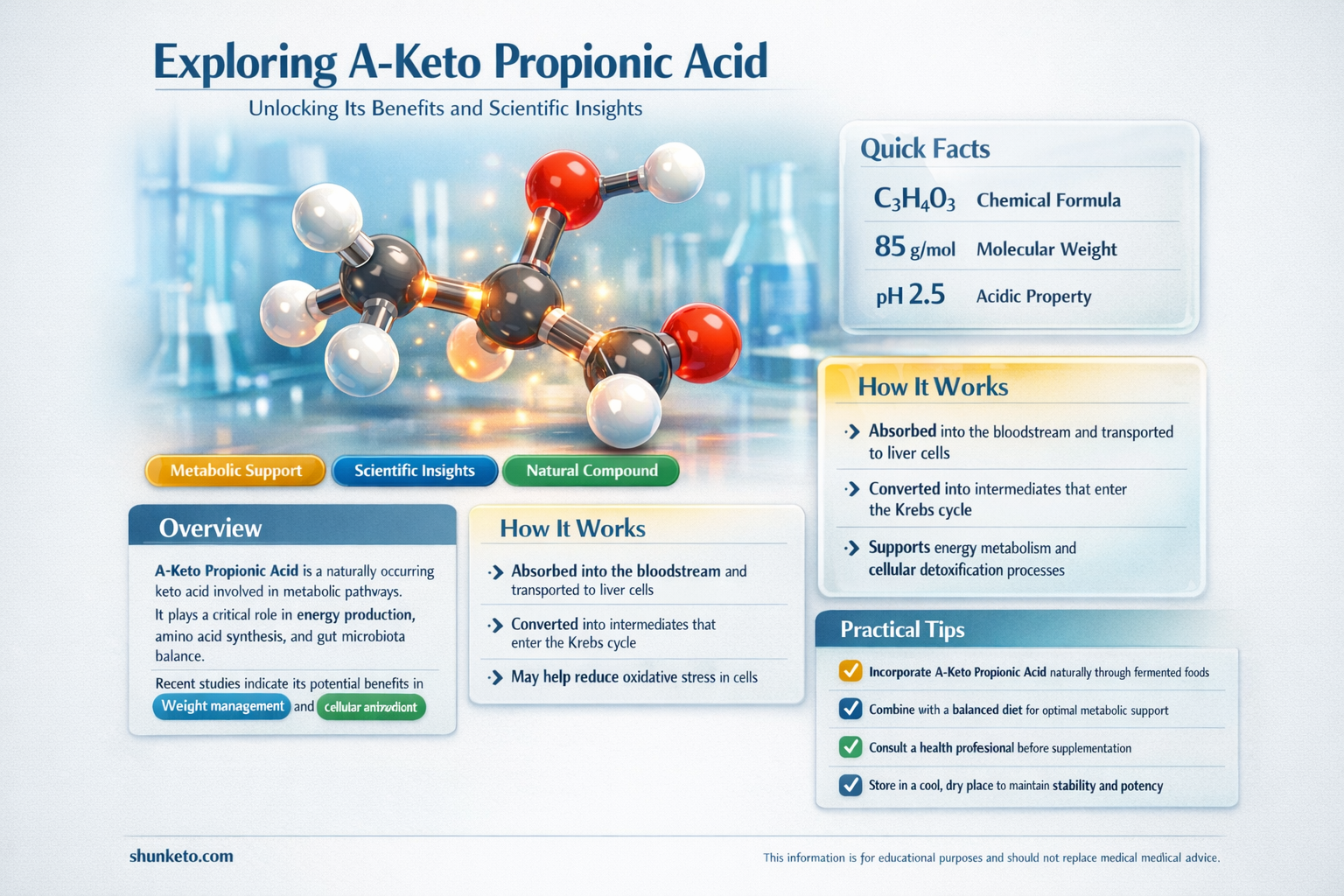 a-keto propionic acid