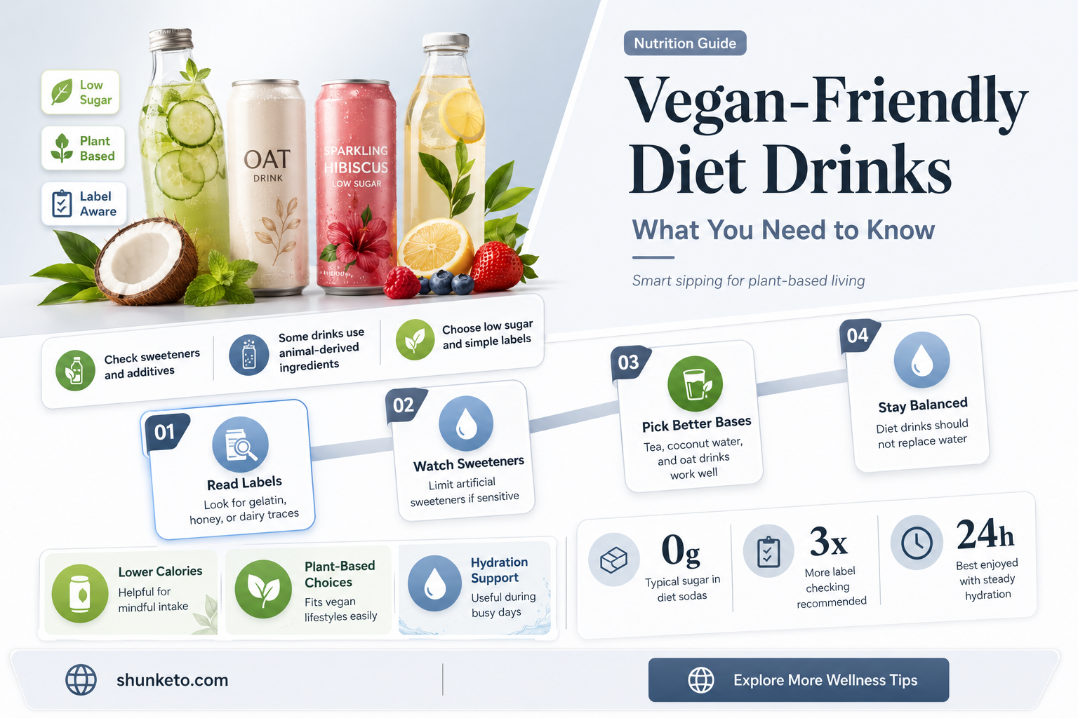 are diet drinks vegan