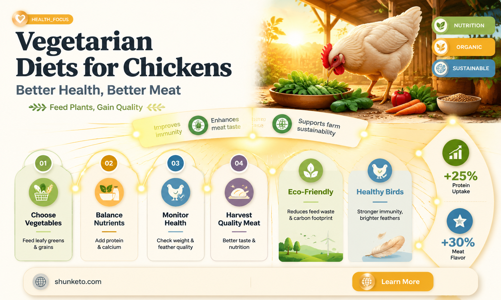 are chickens with vegetarian diets better