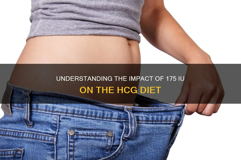 what a 175 iu for hcg diet