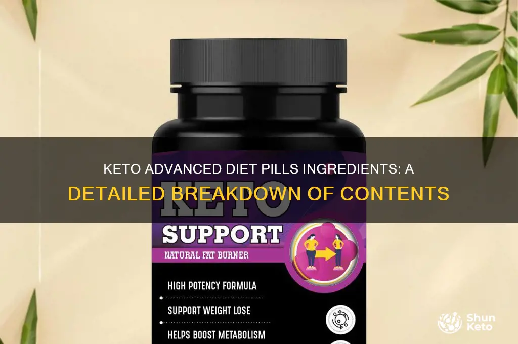 what are exact ingredients in keto advanced diet pills