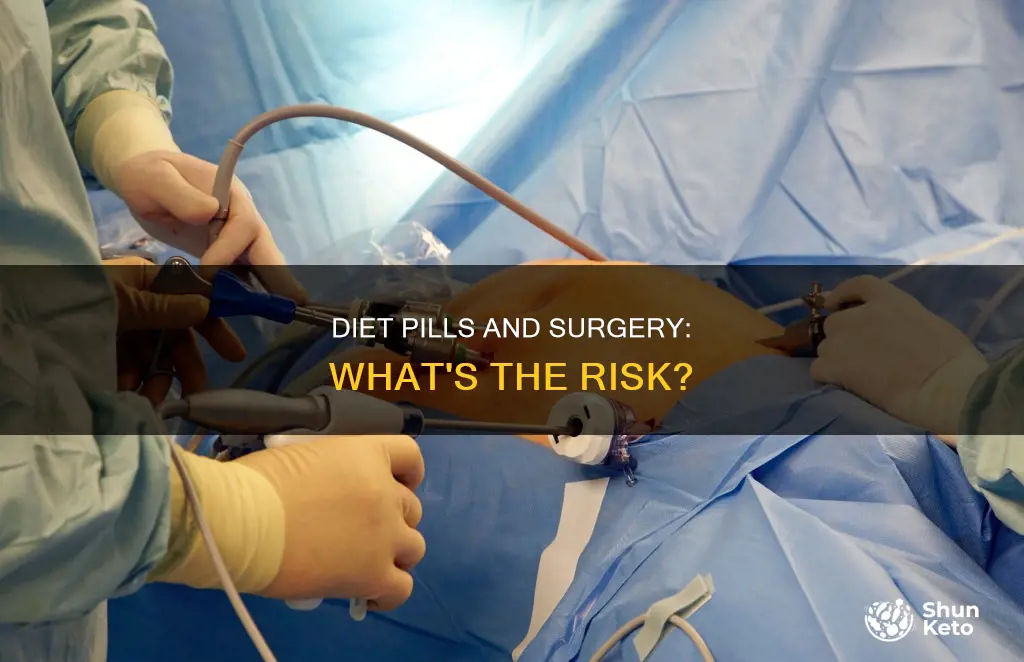 what are the complications of diet pills before surgery